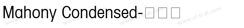 Mahony Condensed字体转换